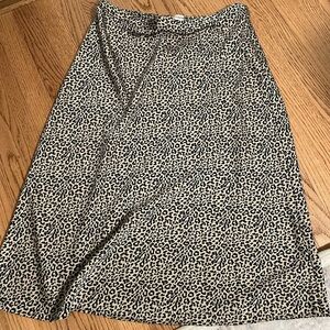 JCrew Leopard Print Midi Skirt